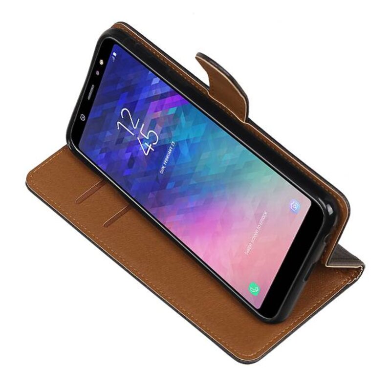 Pull Up Bookstyle per Samsung Galaxy A6 Plus 2018 Nero