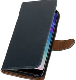 Pull Up Bookstyle für Samsung Galaxy A6 Plus 2018 Blau