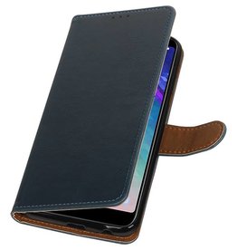 Pull Up Bookstyle for Samsung Galaxy A6 Plus 2018 Blue