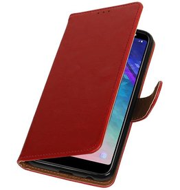 Pull Up Bookstyle per Samsung Galaxy A6 Plus 2018 Red