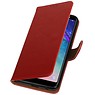 Pull Up Bookstyle pour Samsung Galaxy A6 Plus 2018 Rouge