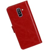 Pull Up Bookstyle pour Samsung Galaxy A6 Plus 2018 Rouge