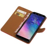 Pull Up Bookstyle pour Samsung Galaxy A6 Plus 2018 Rouge