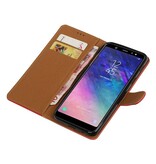 Pull Up Bookstyle pour Samsung Galaxy A6 Plus 2018 Rouge