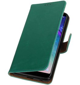 Pull Up Bookstyle pour Samsung Galaxy A6 Plus 2018 Vert