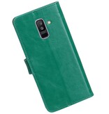 Pull Up Bookstyle pour Samsung Galaxy A6 Plus 2018 Vert