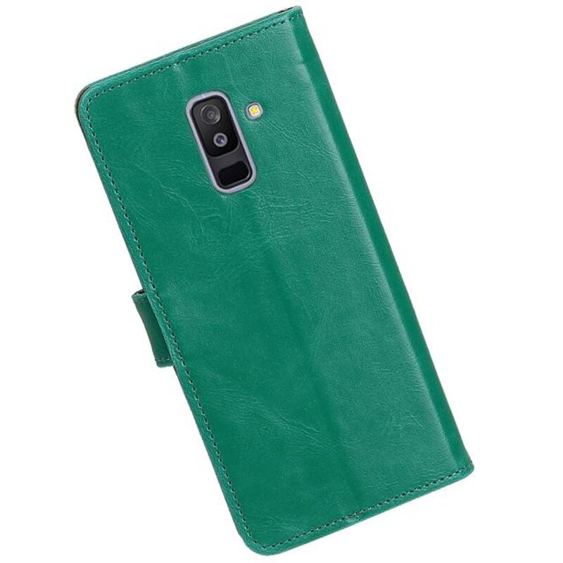 Pull Up Bookstyle pour Samsung Galaxy A6 Plus 2018 Vert