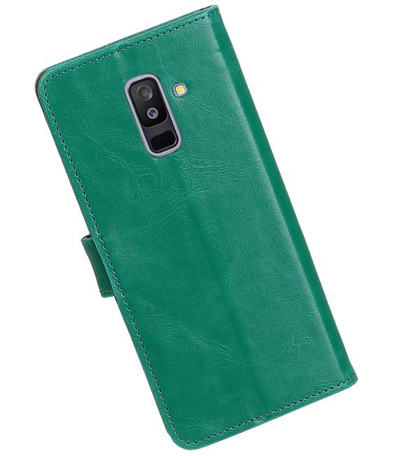 Pull Up Bookstyle for Samsung Galaxy A6 Plus 2018 Green