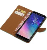 Pull Up Bookstyle for Samsung Galaxy A6 Plus 2018 Green