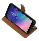 Pull Up Bookstyle pour Samsung Galaxy A6 Plus 2018 Vert