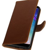 Pull Up Bookstyle for Samsung Galaxy A6 Plus 2018 Brown