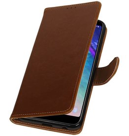 Pull Up Bookstyle para Samsung Galaxy A6 Plus 2018 Marrón