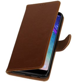 Pull Up Bookstyle per Samsung Galaxy A6 Plus 2018 Brown