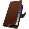 Pull Up Bookstyle pour Samsung Galaxy A6 Plus 2018 Marron