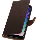 Pull Up Bookstyle für Samsung Galaxy A6 Plus 2018 Mocca