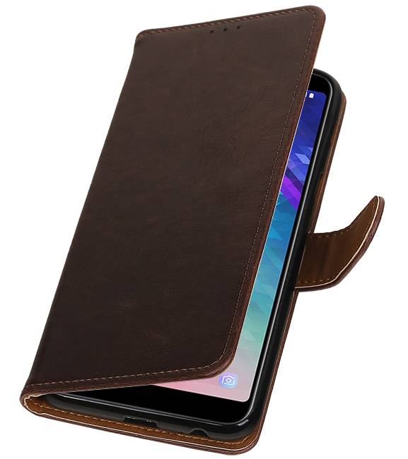 Pull Up Bookstyle pour Samsung Galaxy A6 Plus 2018 Mocca