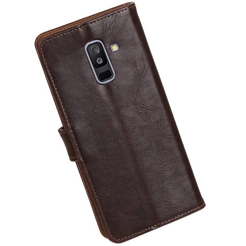 Pull Up Bookstyle per Samsung Galaxy A6 Plus 2018 Mocca