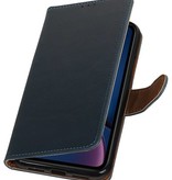 Pull Up Bookstyle für iPhone XR Blau