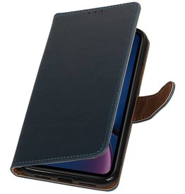 Pull Up Bookstyle für iPhone XR Blau