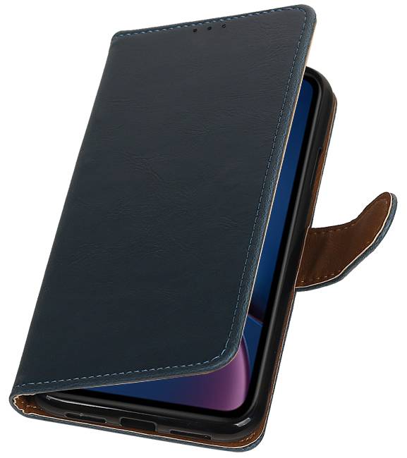 Pull Up Bookstyle für iPhone XR Blau