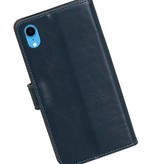 Pull Up Bookstyle für iPhone XR Blau