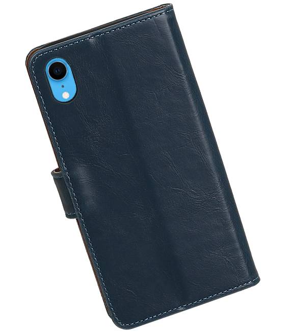 Pull Up Bookstyle für iPhone XR Blau