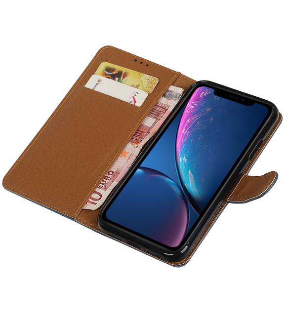 Pull Up Bookstyle für iPhone XR Blau