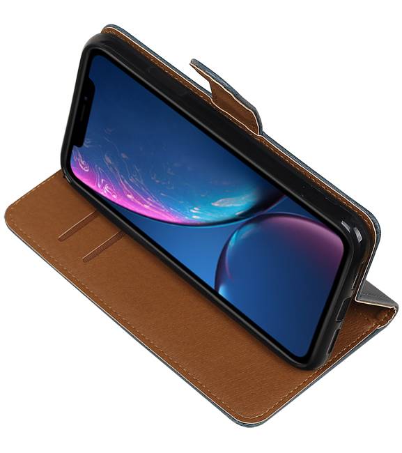 Pull Up Bookstyle für iPhone XR Blau