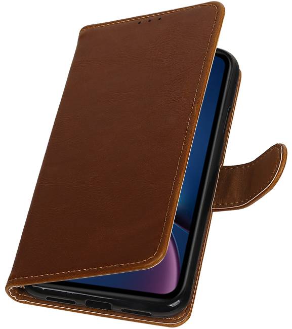 Træk op Bookstyle til iPhone XR Brown