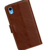 Pull Up Bookstyle for iPhone XR Brown