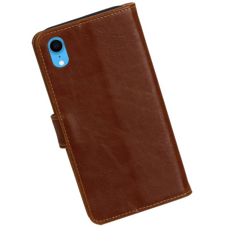 Træk op Bookstyle til iPhone XR Brown
