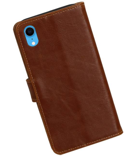 Pull Up Bookstyle for iPhone XR Brown