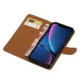Træk op Bookstyle til iPhone XR Brown