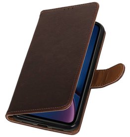 Pull Up Bookstyle voor iPhone XR Mocca