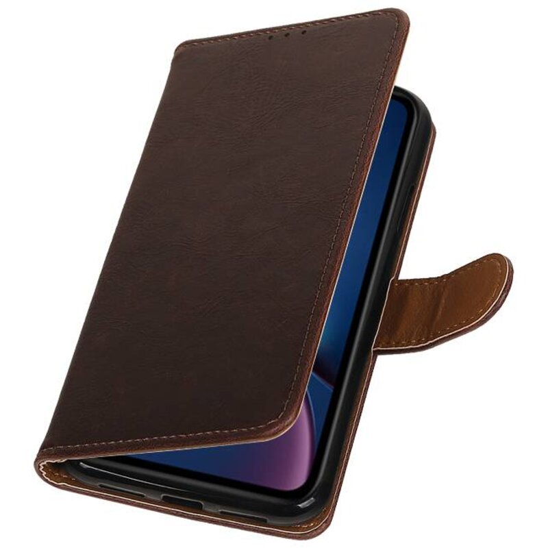 Træk op Bookstyle til iPhone XR Mocca