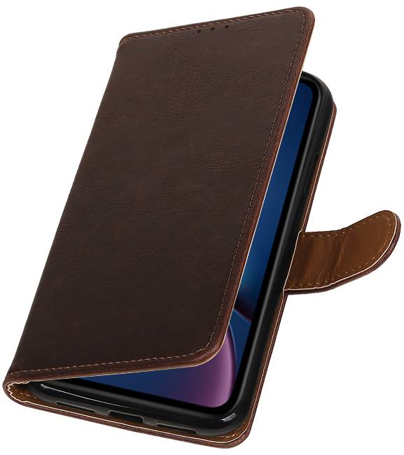 Pull Up Bookstyle voor iPhone XR Mocca