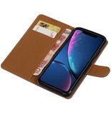 Pull Up Bookstyle voor iPhone XR Mocca