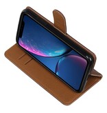 Træk op Bookstyle til iPhone XR Mocca
