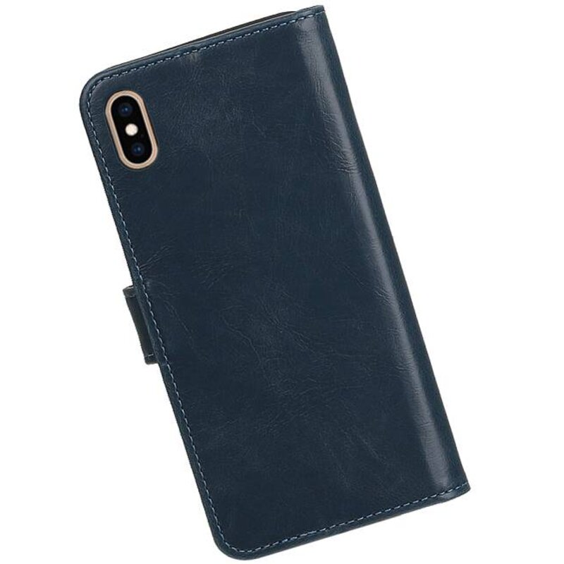 Træk op Bookstyle til iPhone XS Max Blue