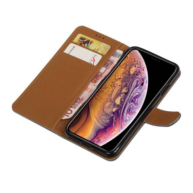 Træk op Bookstyle til iPhone XS Max Blue