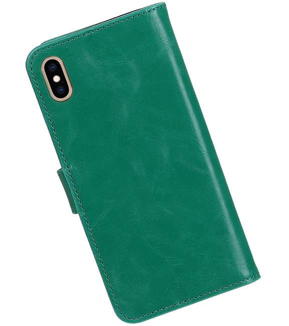 Pull Up Bookstyle voor iPhone XS Max Groen