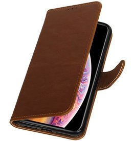 Style de livre Pull Up pour iPhone XS Max Marron