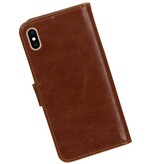 Style de livre Pull Up pour iPhone XS Max Marron