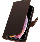 Pull Up Bookstyle für iPhone XS Max Mocca