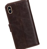 Style de livre Pull Up pour iPhone XS Max Mocca