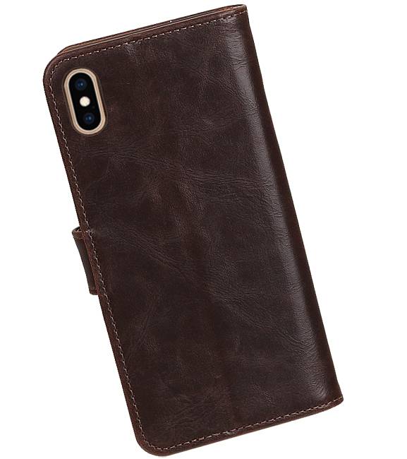 Pull Up Bookstyle voor iPhone XS Max Mocca