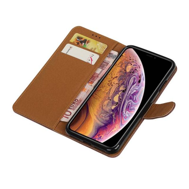 Træk op Bookstyle til iPhone XS Max Mocca