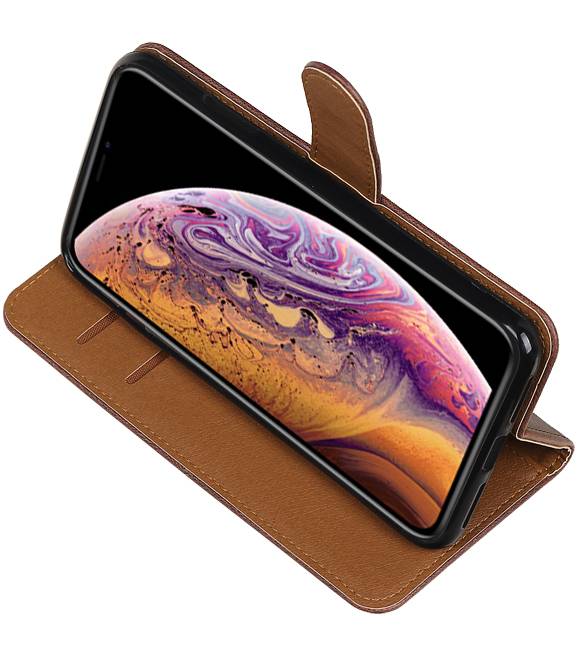 Træk op Bookstyle til iPhone XS Max Mocca