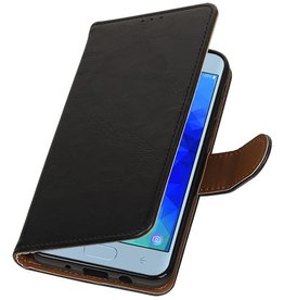 Pull Up Bookstyle für Samsung Galaxy J3 2018 Schwarz