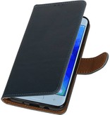 Style de livre Pull Up pour Samsung Galaxy J3 2018 bleu